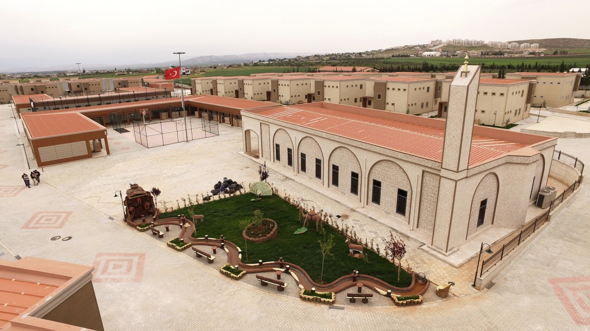 A mosque inside the RAF's orphan city in Turkey scheduled to be opened on Thursday.