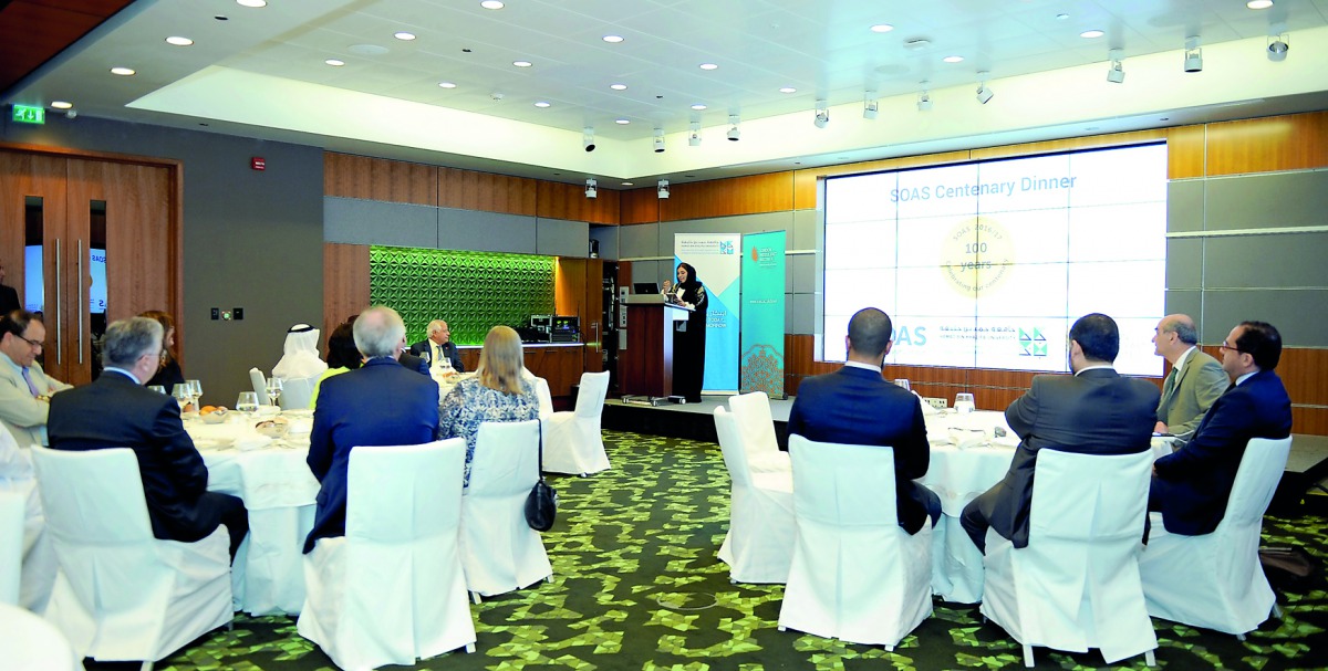 Guests at the dinner hosted by HBKU and SOAS.