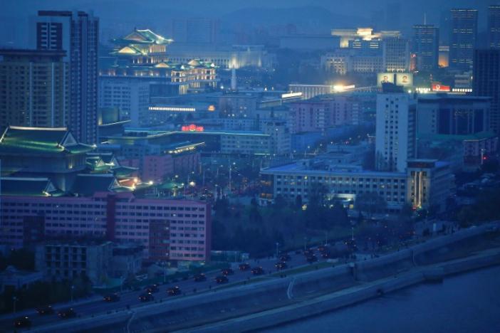 FILE PHOTO: Military trucks carry soldiers through central Pyongyang, North Korea April 13, 2017. REUTERS/Damir Sagolj/File Photo