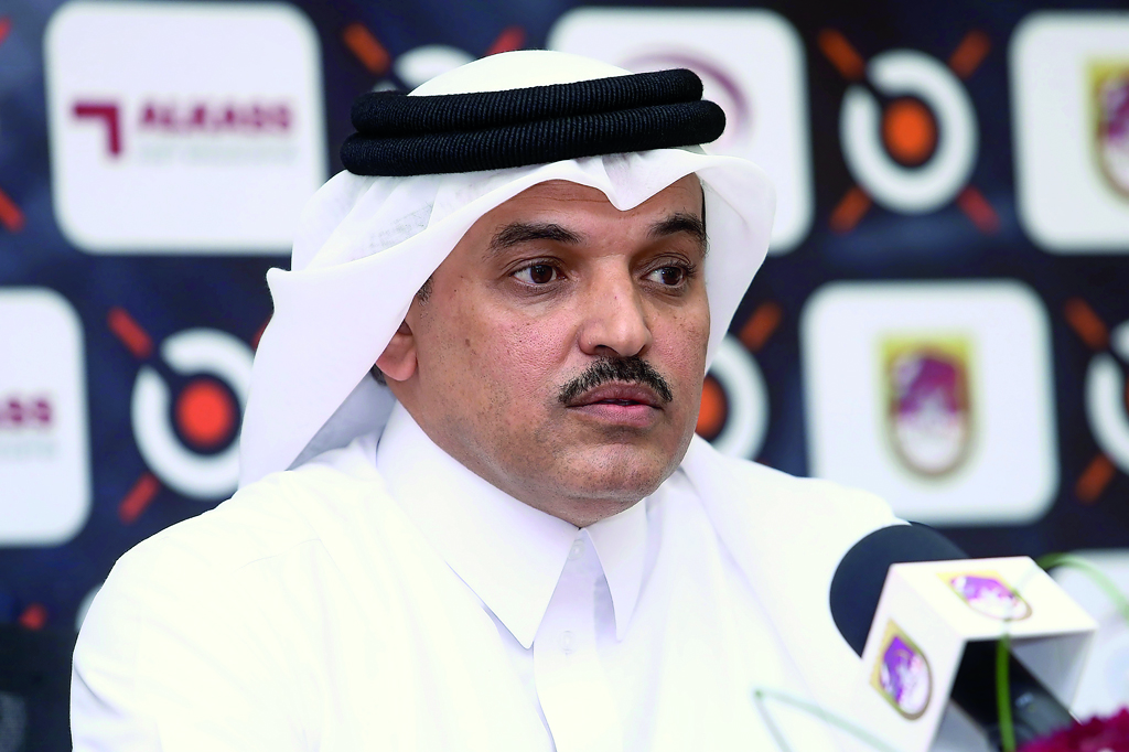 Qatar Shooting and Archery Association President Ali Mohammed Al Kuwari addressing the media during a press conference yesterday.