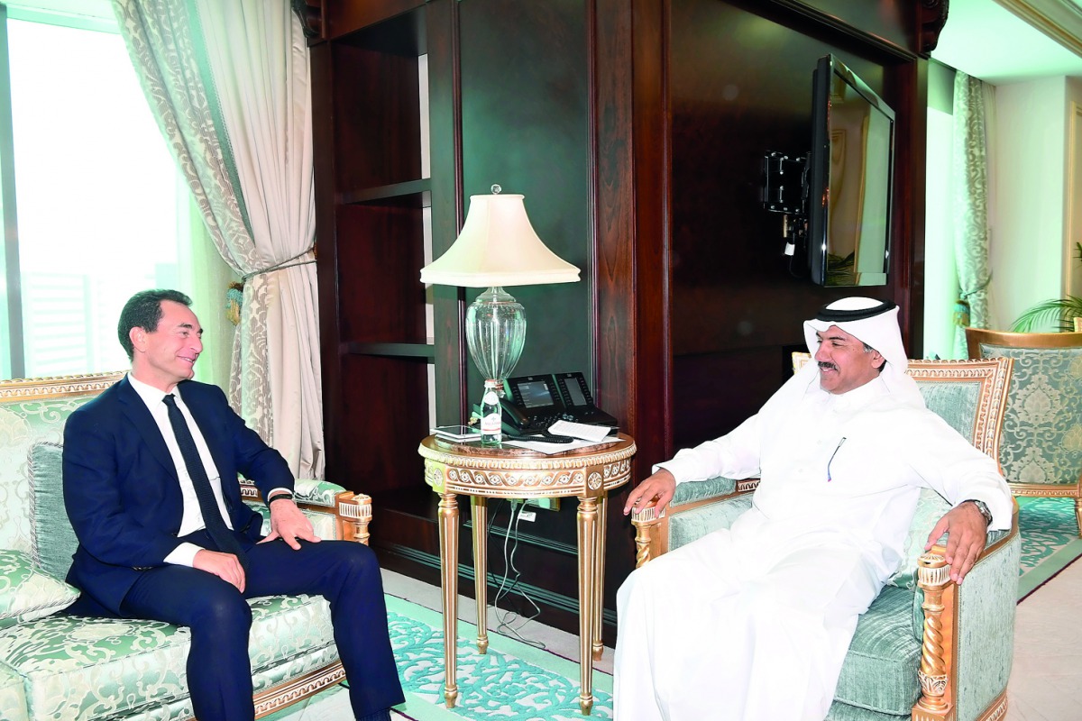 Foreign Ministry’s Secretary-General H E Dr Ahmed bin Hassan Al Hammadi with France's Eric Chevallier