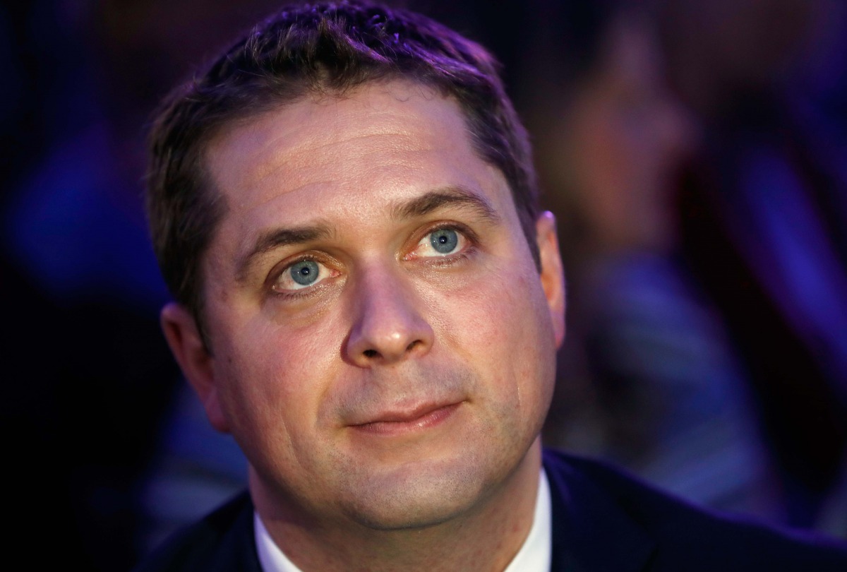 Leadership hopeful Andrew Scheer looks on during the Conservative Party of Canada leadership convention in Toronto, Ontario, Canada May 27, 2017. REUTERS/Mark Blinch