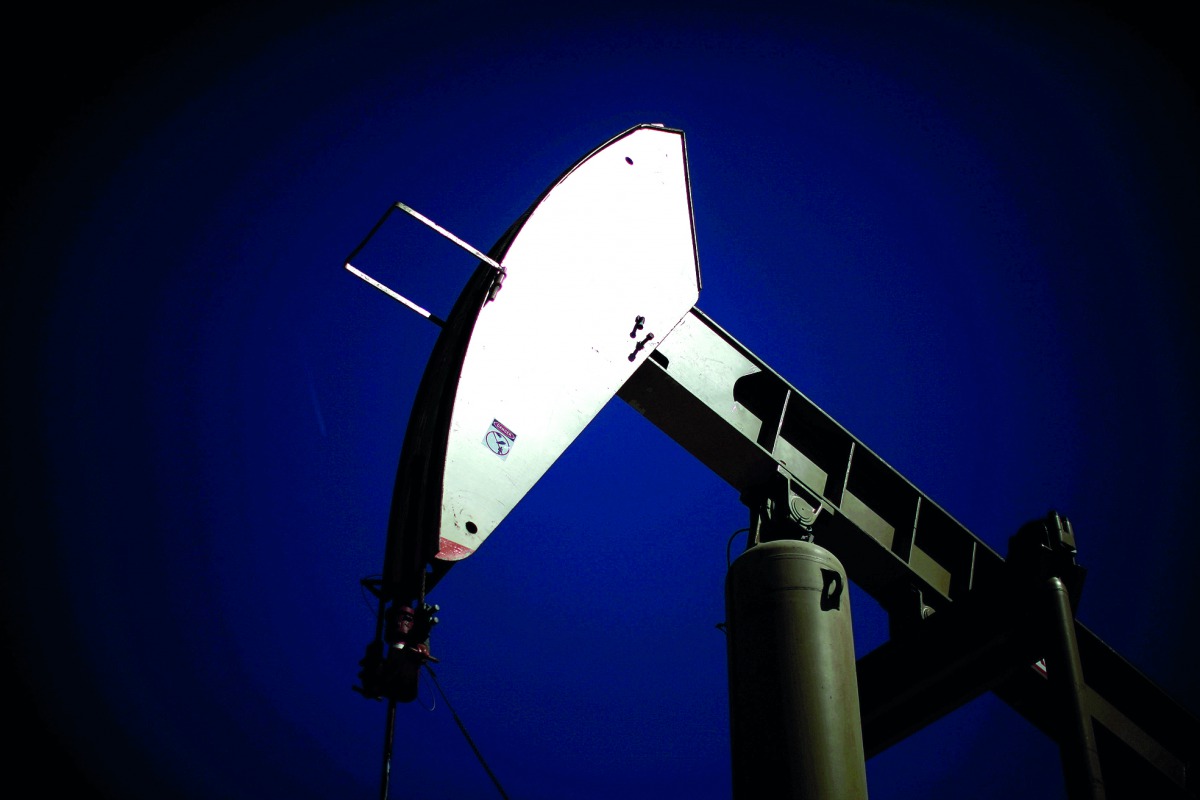  A pumpjack brings oil to the surface in the Monterey Shale, California., in US