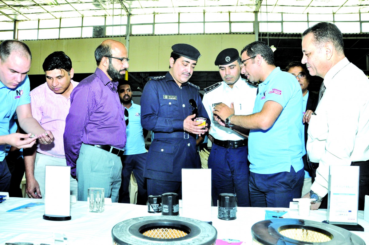 AAB officials demonstrating anti-counterfeit spare parts at the awareness programme at its main workshop training centre at Street 6 in the Industrial Area.
