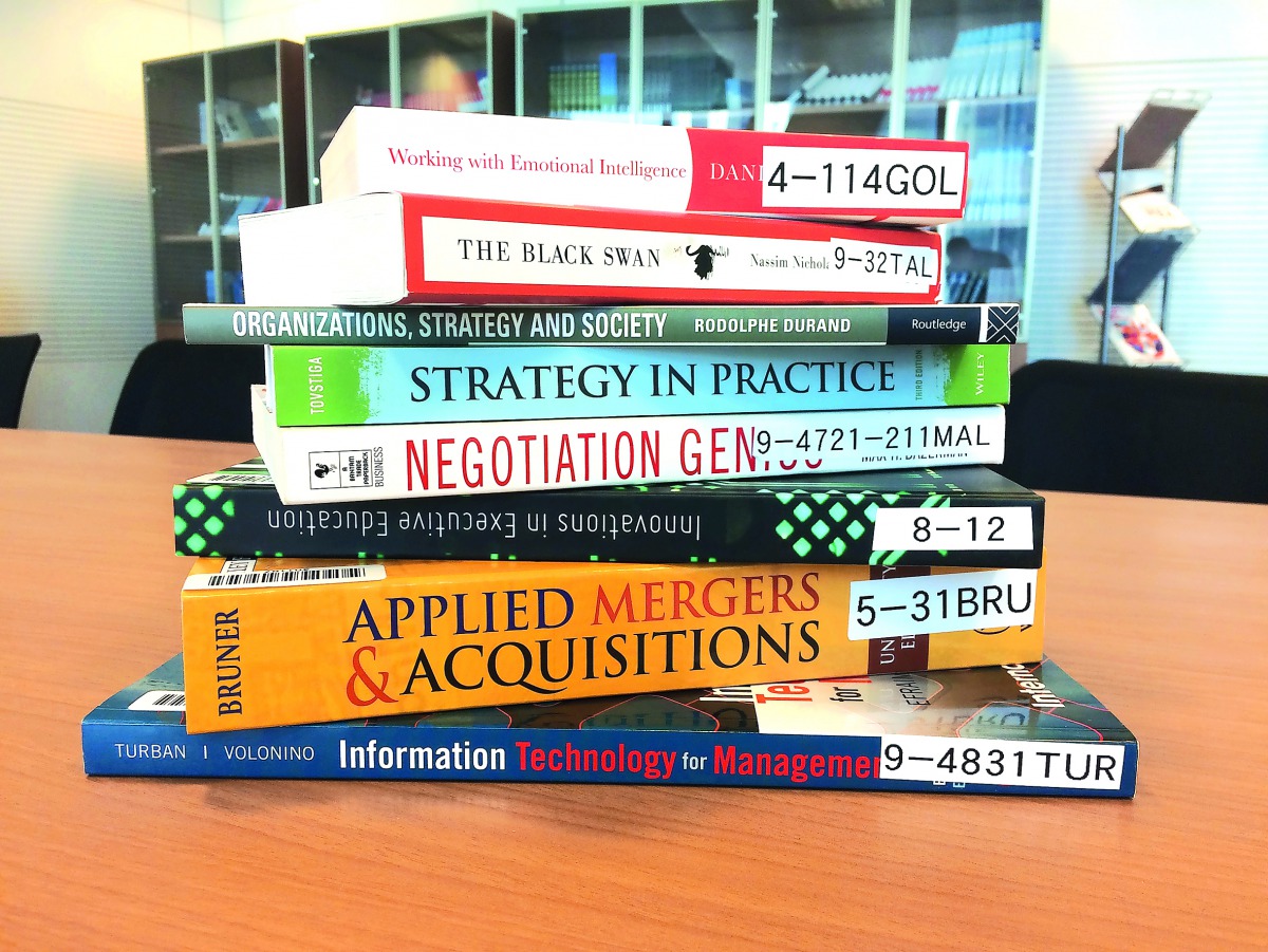 A selection from the donated books.