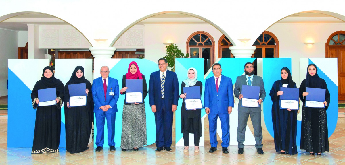 Students from HBKU’s various colleges and programs at an appreciation ceremony held at the HBKU Headquarters. 