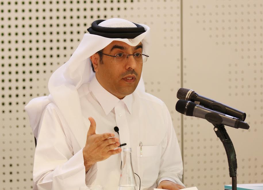 Dr. Ali Samikh Al Marri, Chairman of the National Human Rights Committee (NHRC), presenting the lecture in Qatar Foundation.
