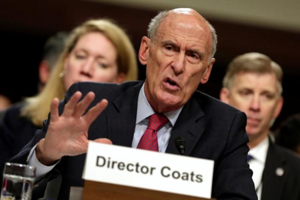 FILE PHOTO: U.S. Director of National Intelligence Dan Coats testifies before the Senate Armed Services Committee on worldwide threats on Capitol Hill in Washington, U.S., May 23, 2017. REUTERS/Yuri Gripas.