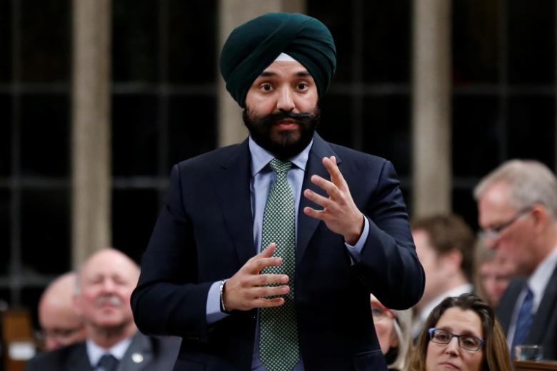 Canada's Innovation, Science and Economic Development Minister Navdeep Bains (file photo / REUTERS/Chris Wattie)