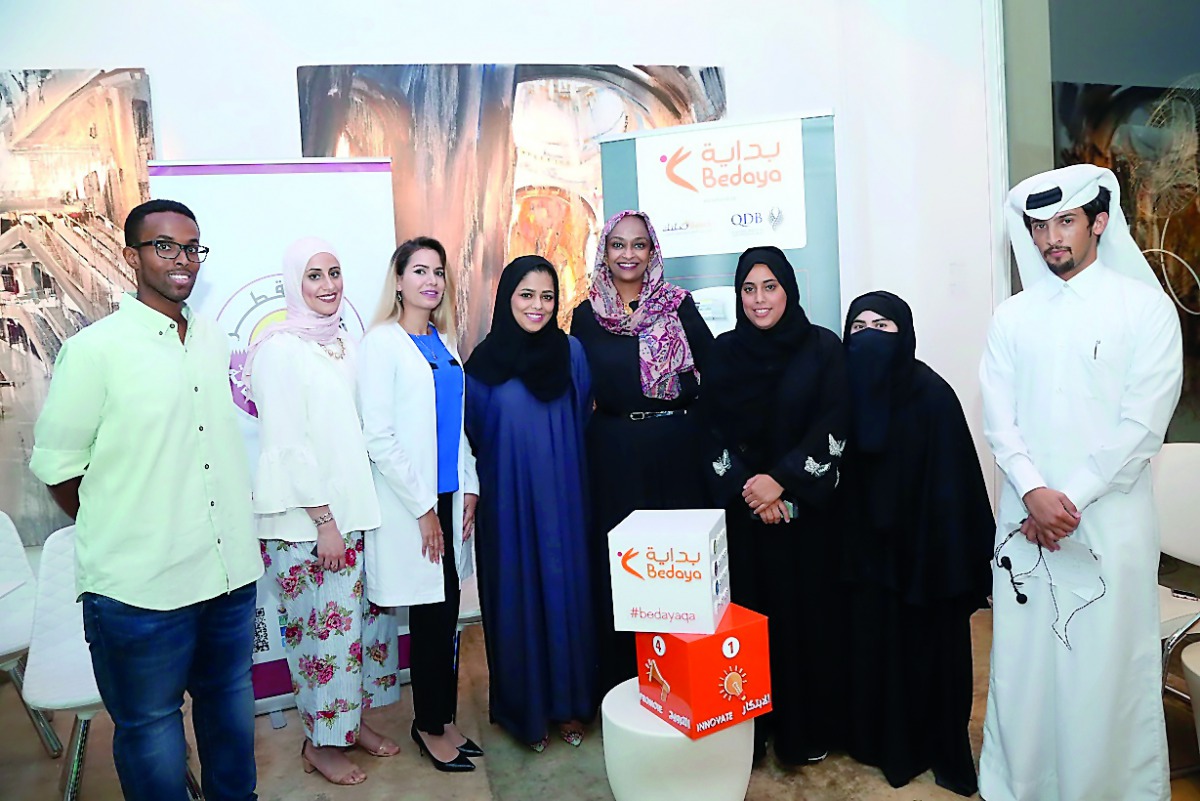 Nutrition specialists with Bedaya Center officials.