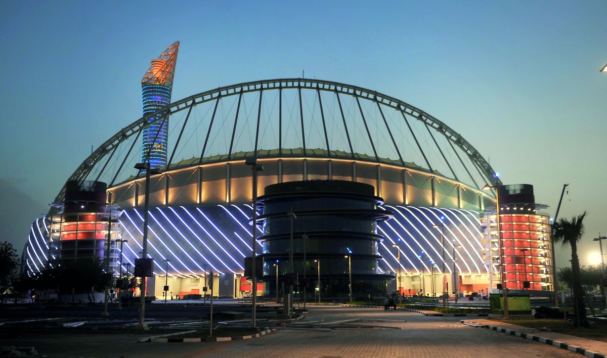 The Khalifa International Stadium, one of the landmark venues for the 2022 FIFA World Cup in Qatar, after the renovation.