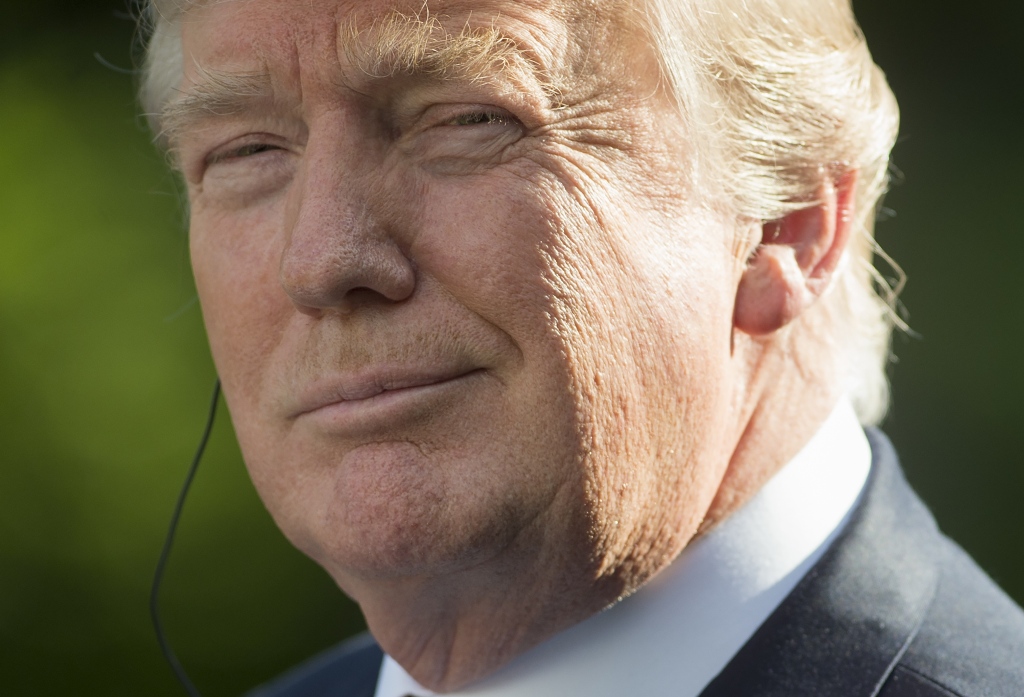 File photo of US President Donald Trump in the Rose Garden at The White House in Washington D.C on June 26, 2017. AFP / SAUL LOEB