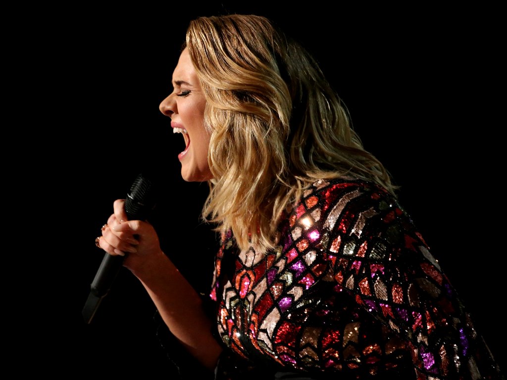 FILE PHOTO: Adele sings 