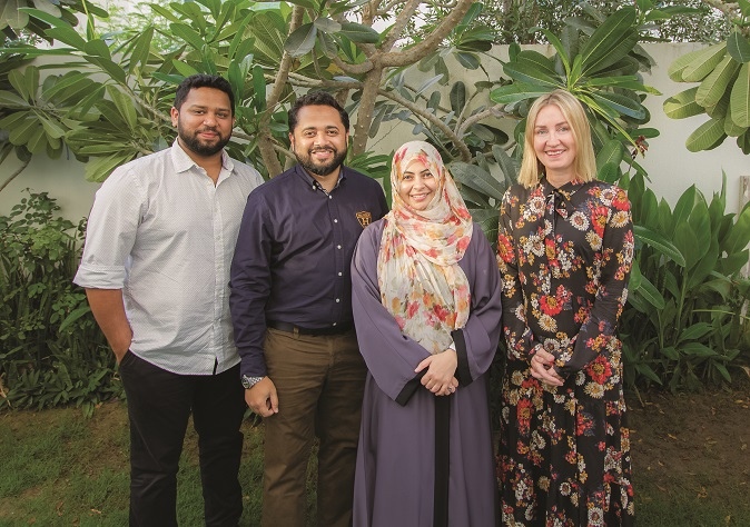 Wa'hab is the brainchild of Qatar-based entrepreneur Wardah Mamukoya (second from right)