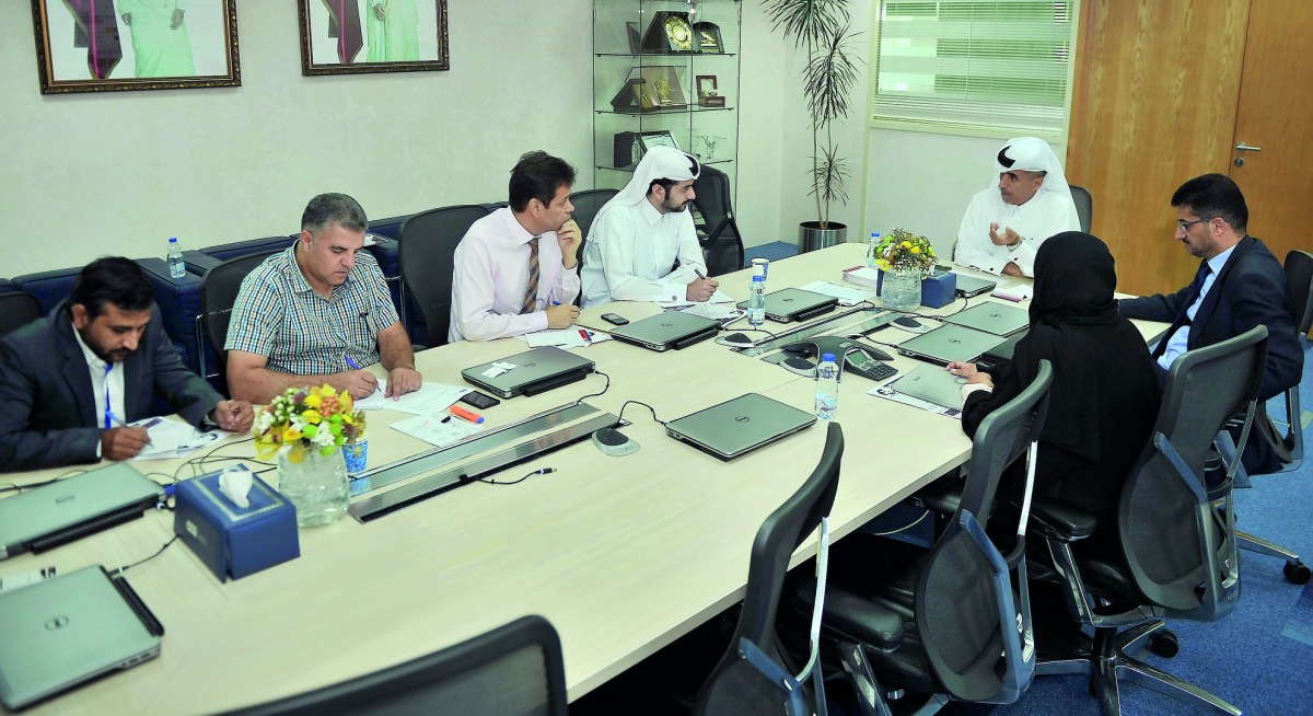 Officials of Community College of Qatar speaking during a press meet announcing the launch of a new diploma programme at the college building yesterday. Pic: Baher Amin / The Peninsula