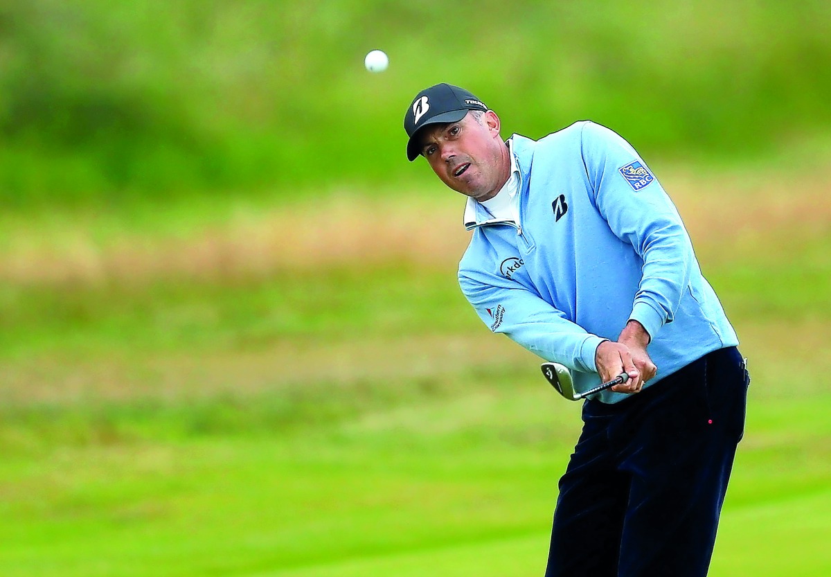 USA’s Matt Kuchar chips onto the eighth green during the second round of the 146th Open Championship at Royal Birkdale in Southport, Britain, yesterday.