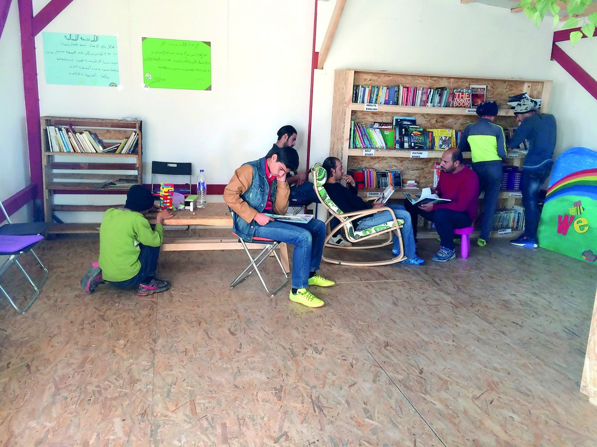 Qatar National Library donates a selection of books to the Nea Kavala refugee camp in Greece.