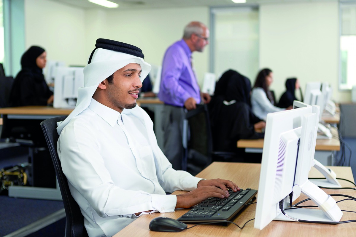 Students at College of the North Atlantic-Qatar. 