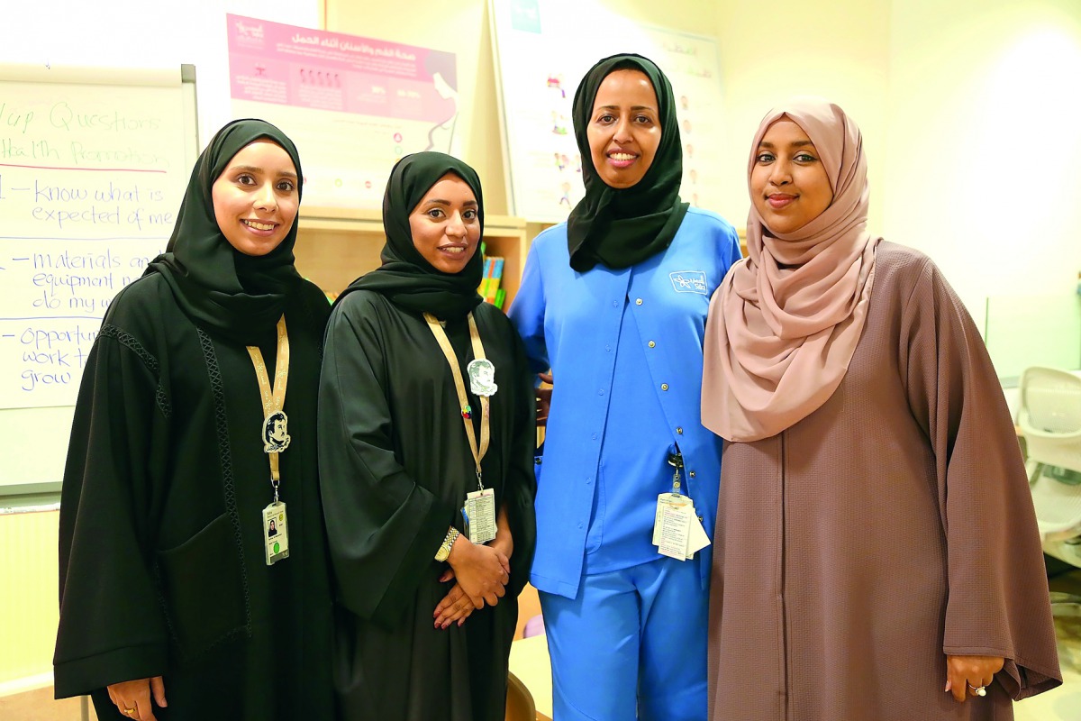 Fatima AlMaslamani, Amal Alfarsi, Ebyan Garane and Aziza Mahamoud.