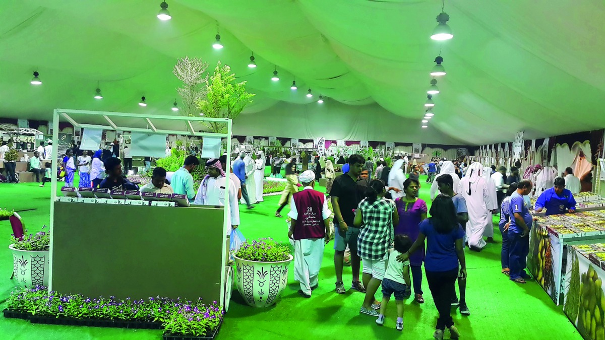 Visitors at the Second Local Dates Festival at Souq Waqif.