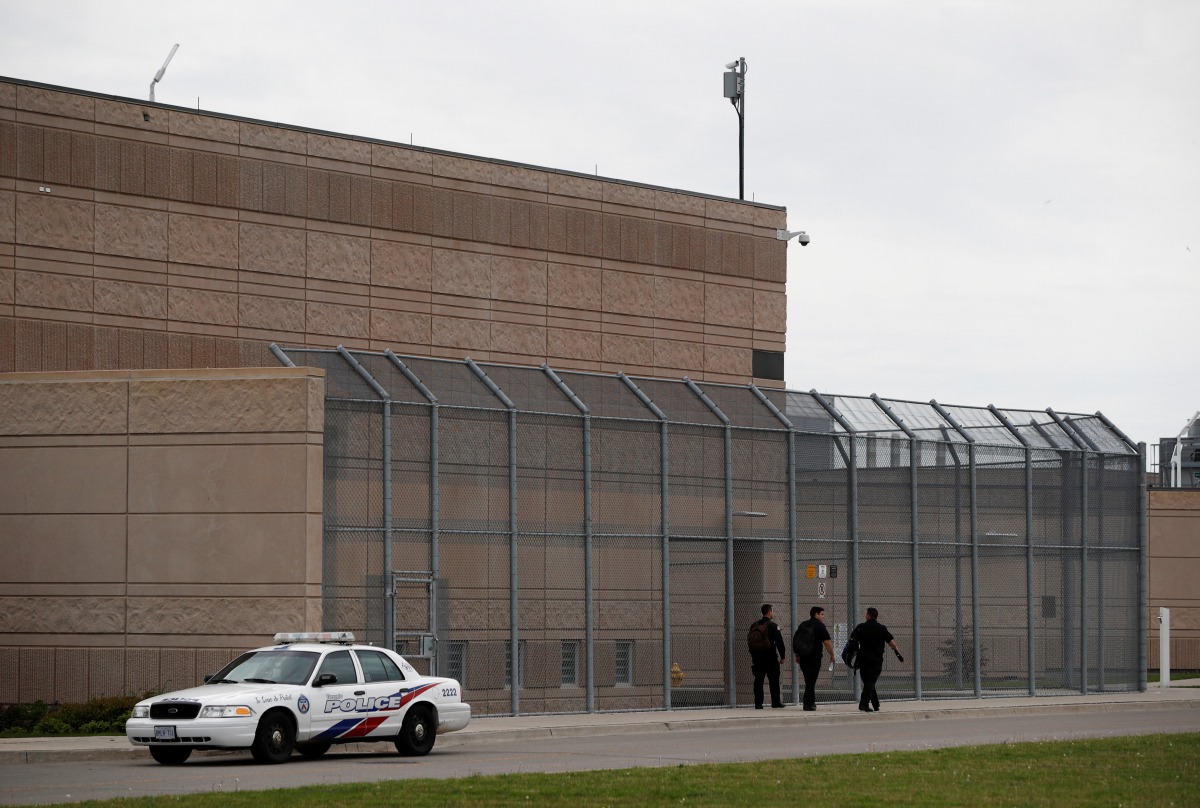 An officer walks in front of the Toronto South Detention Centre in Toronto, Canada, May 24, 2017. REUTERS/Mark Blinch