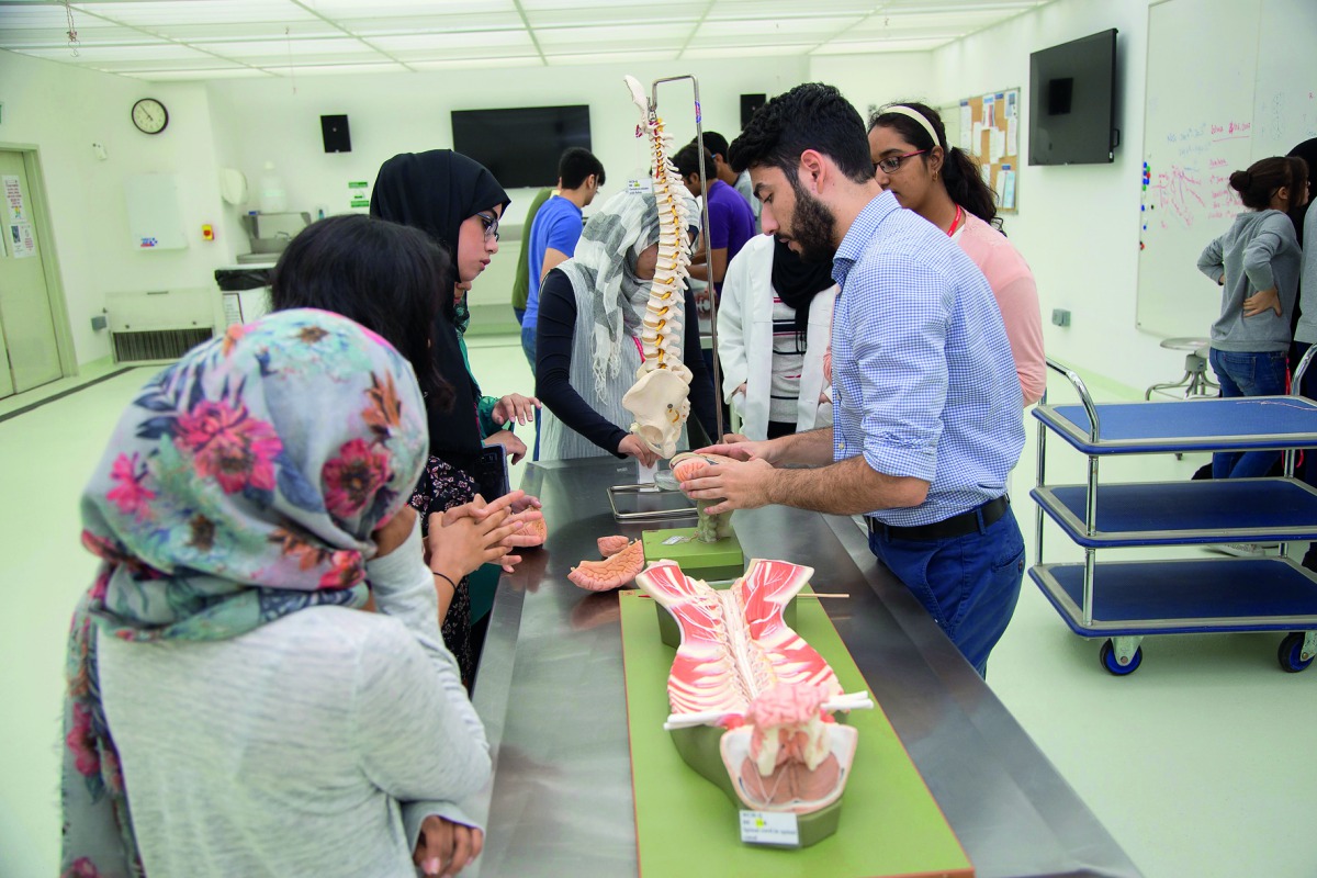 The students during a session at WCM-Q. 