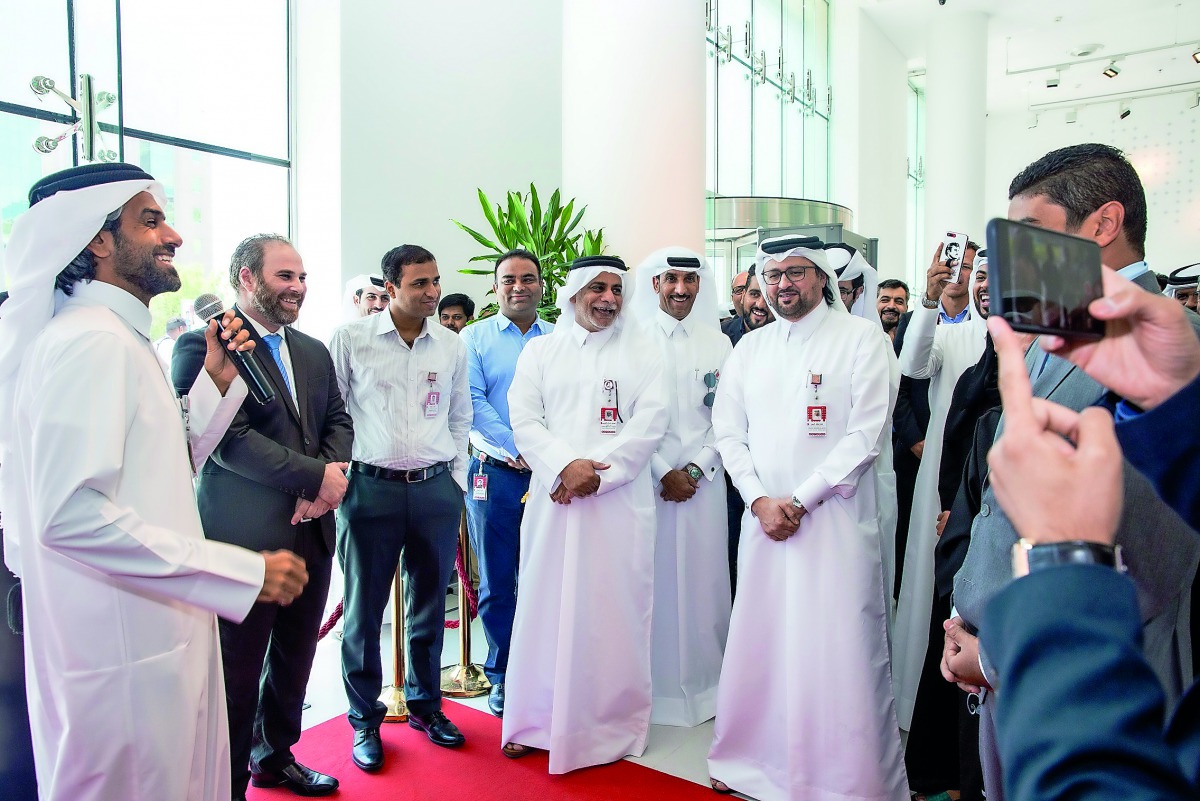 Ooredoo officials at the launch of the new SSM.