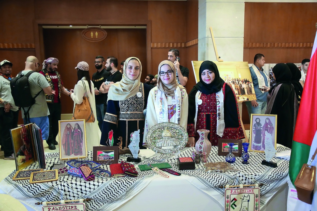 Participants at the International Youth Day jointly organised by Qatar Red Crescent and Qatar Youth Hostels .
