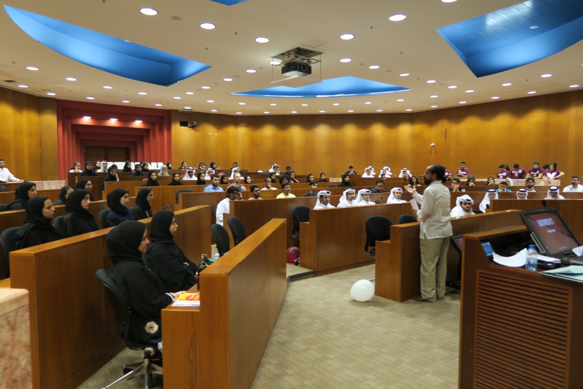 Texas A&M at Qatar dean Dr. César O. Malavé welcomed new students and gave them tips on how to make the most of their engineering educations while enrolled at the branch campus.