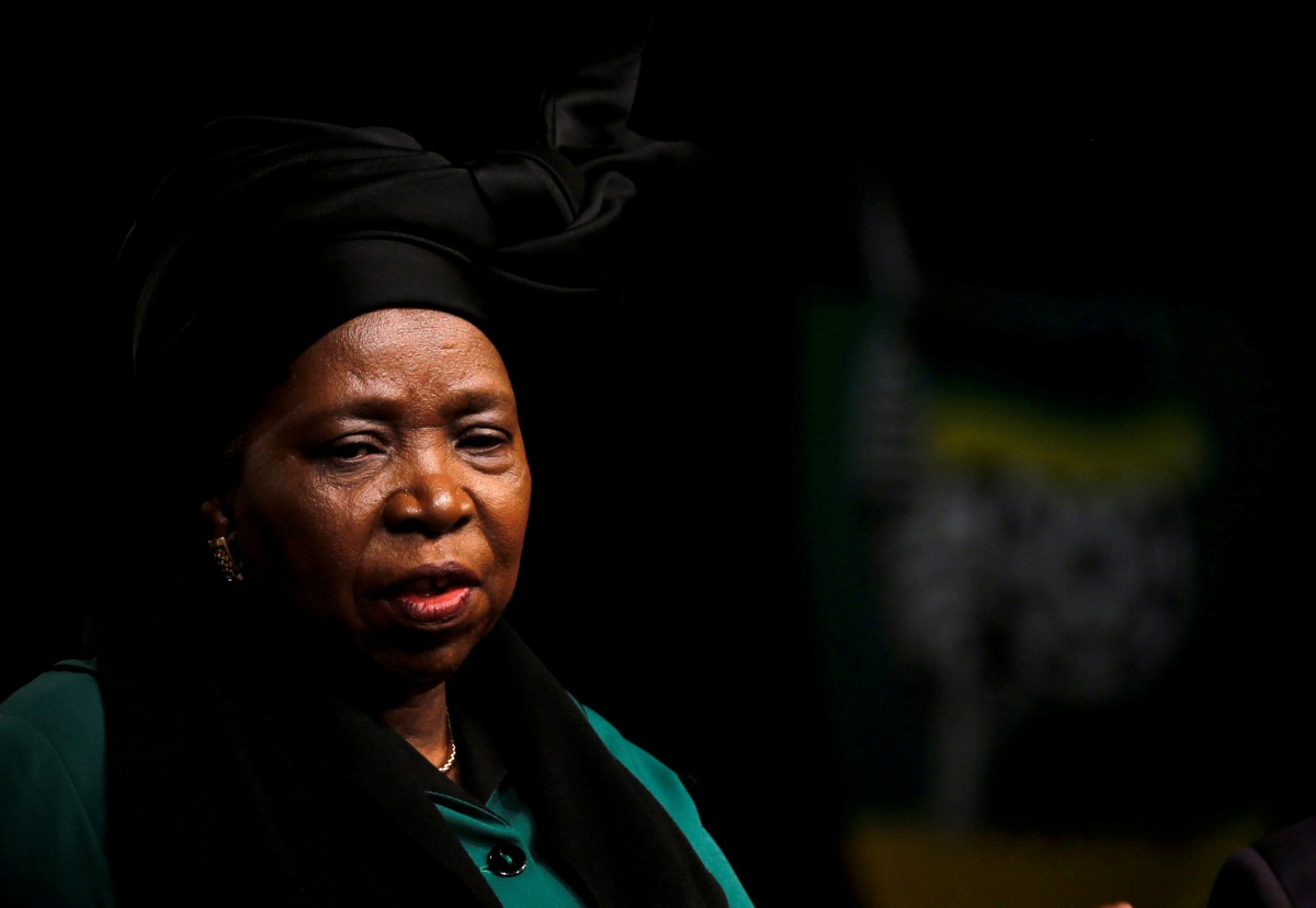 File Photo: Former African Union chairperson Nkosazana Dlamini-Zuma looks on during the African National Congress 5th National Policy Conference at the Nasrec Expo Centre in Soweto, South Africa June 30, 2017. Reuters/Siphiwe Sibeko 