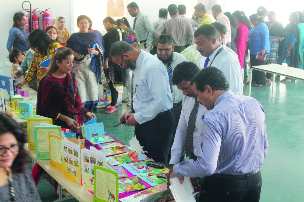 Staff and other visitors during the ‘Book Display’ at DMIS. 