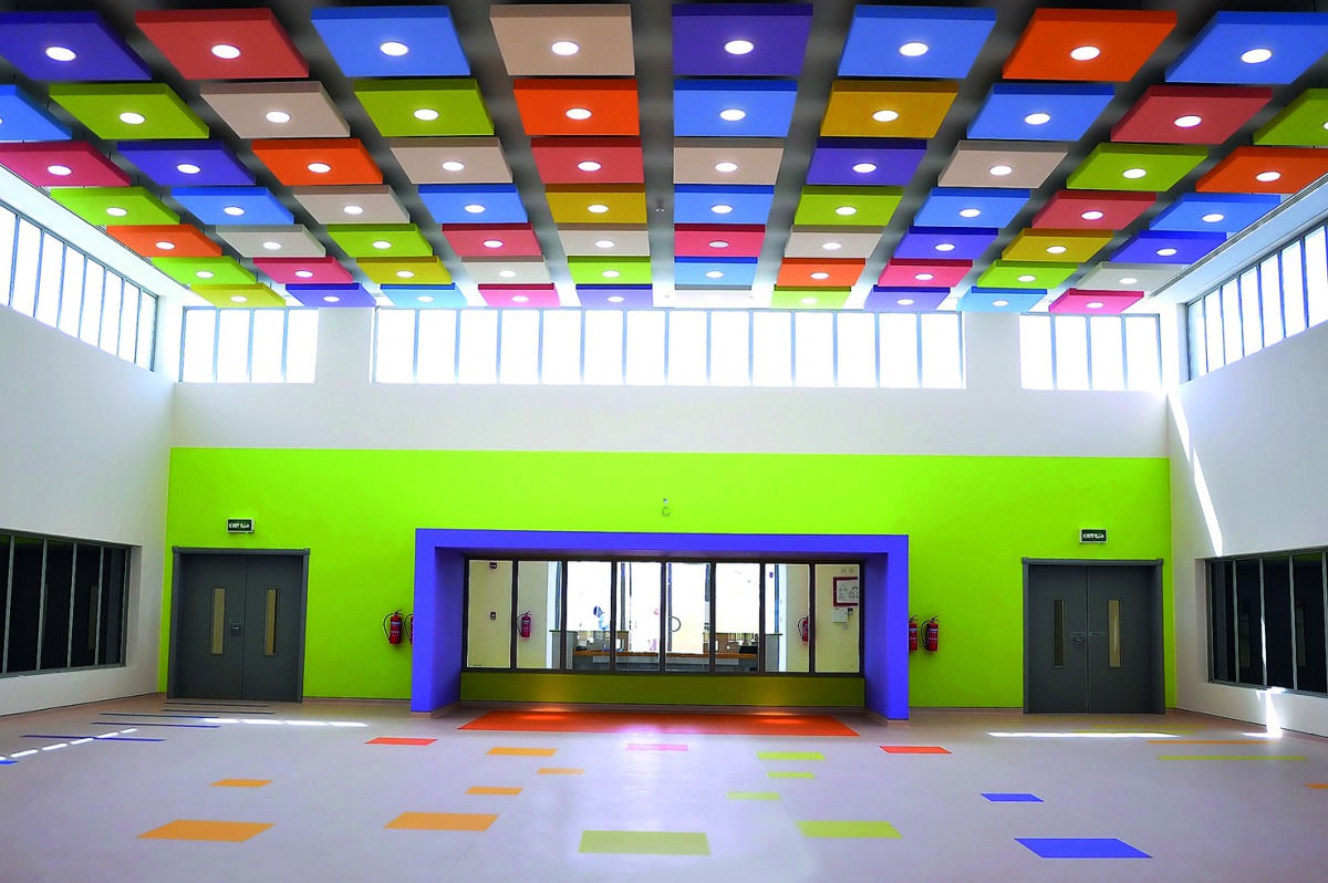 A newly constructed  assembly hall.