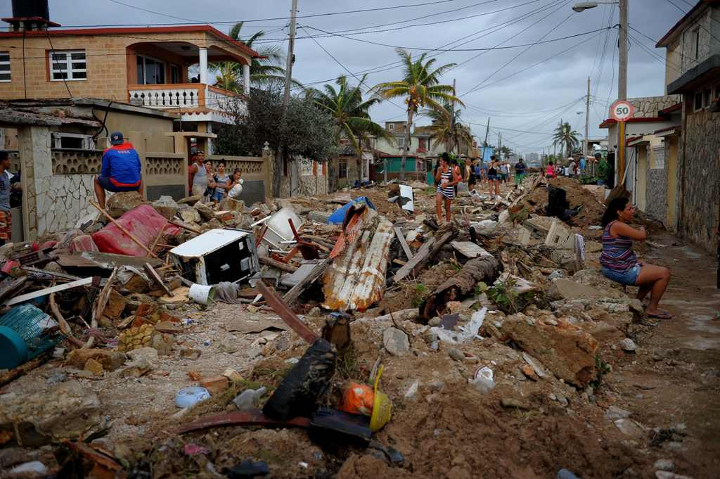 View of damages after the passage of Hurricane Irma, in Cojimar neighborhood in Havana, on September 10, 2017. / AFP.