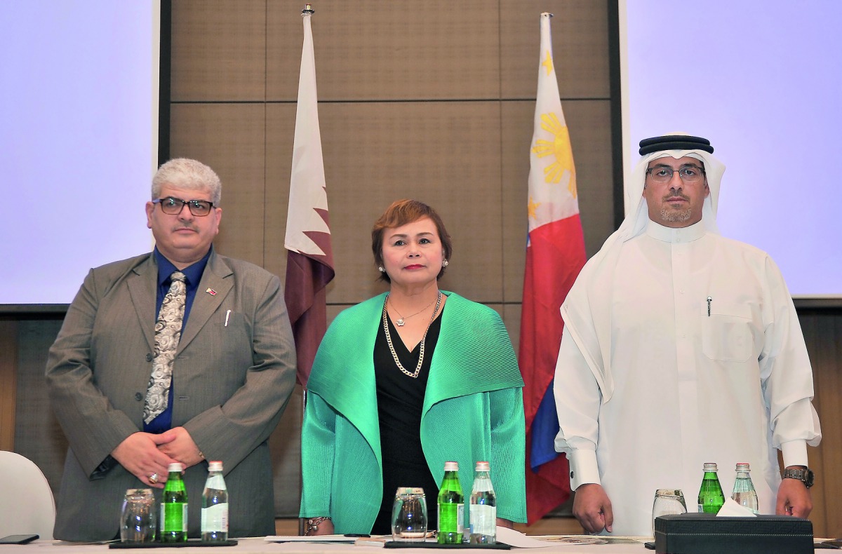 Adel Saadeh (left), MSI Managing Director and Special Advisor to PEZA Director General for the Middle East; Bgen Charito B Plaza, Director General of PEZA; and Ahmed Khamis Al Abdullah, Chairman of Management Solutions Consultancy, during Qatar-Philippine