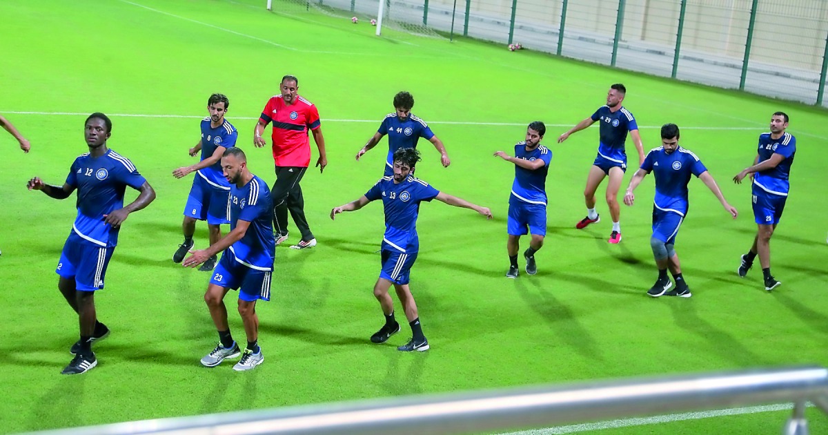 Al Sailiya players during a training session, in this file photo.