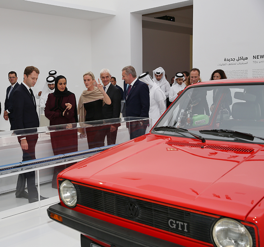 QM Chairperson HE Sheikha Al Mayassa bint Hamad bin Khalifa Al Thani at the exhibition. 