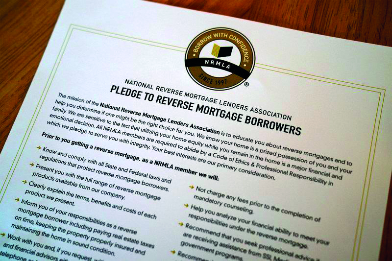 A document for Evette Bissett’s reverse mortgage at her home in Denver, Colorado, yesterday.