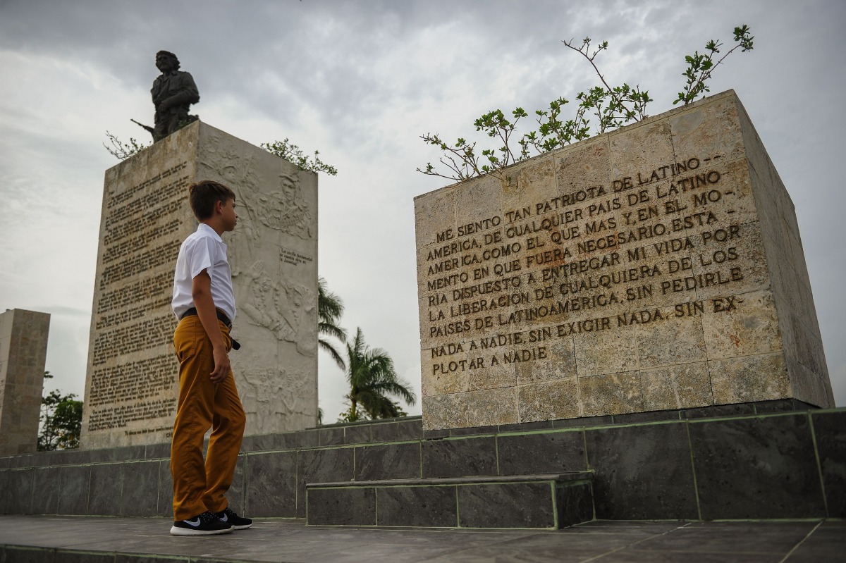 Cuban Lazaro Ernesto, one of the so-called 'Ernesticos' -named in honor of Argentine-Cuban guerrilla fighter Ernesto 