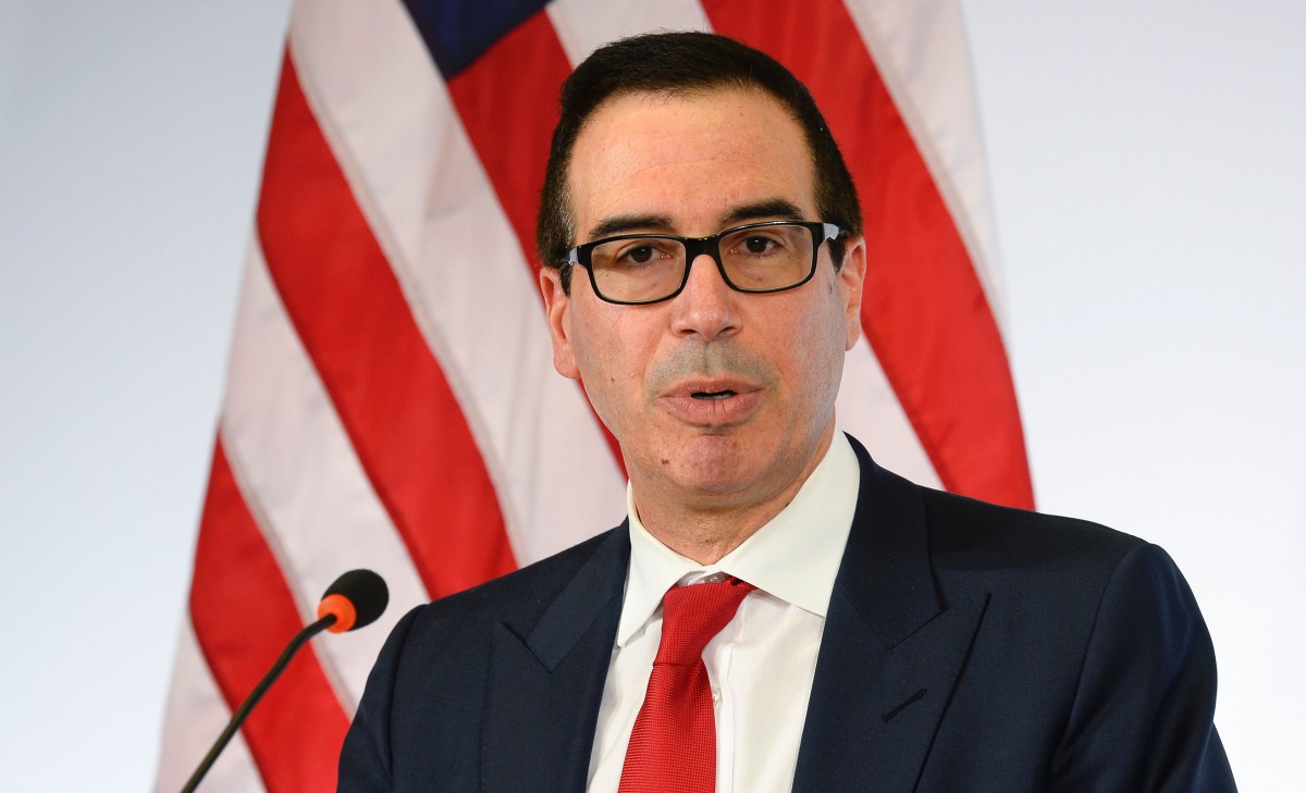 US Secretary of the Treasury Steven Mnuchin speaks during a press conference at the G20 Finance Ministers and Central Bank Governors Meeting in Baden-Baden, southern Germany, on March 18, 2017 (AFP / Thomas Kienz) 