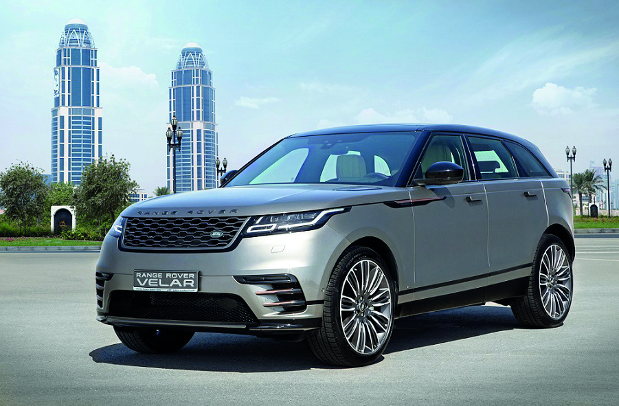 An exterior view of Range Rover Velar which is available exclusively at Alfardan Premier Motors showrooms across Qatar.