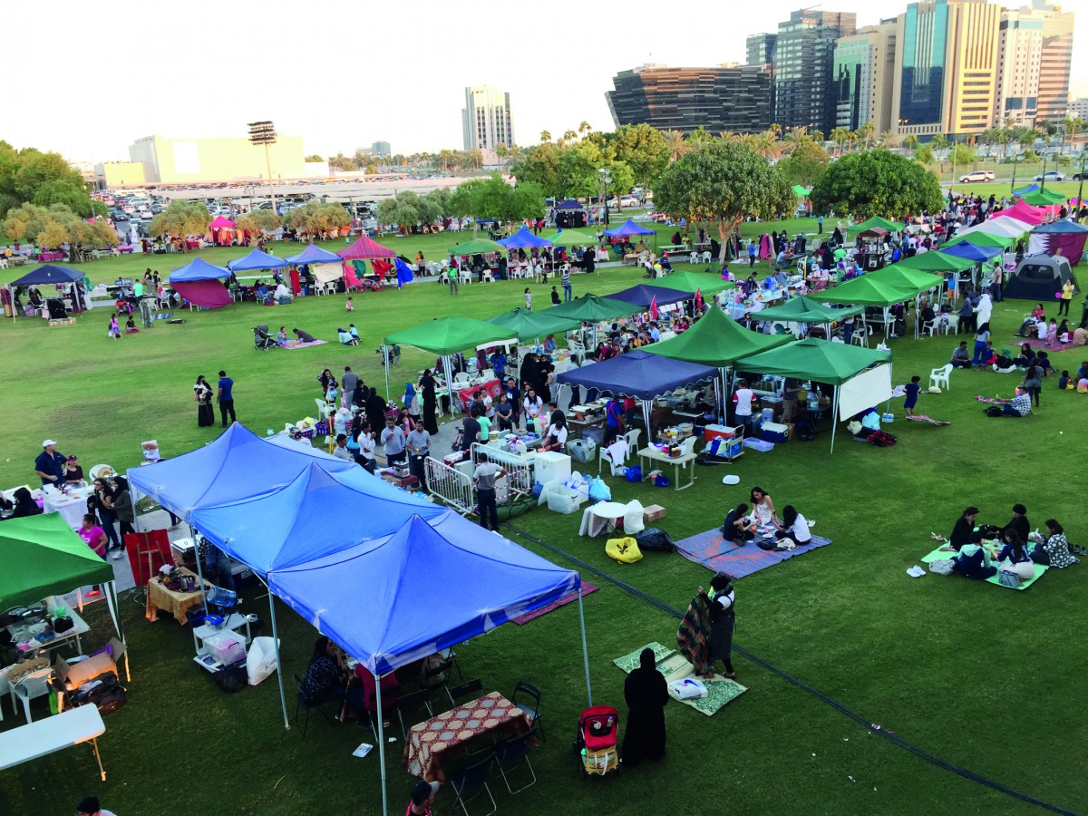 The Museum of Islamic Art Park bazaar was abuzz with visitors yesterday. Pic: Raynald C Rivera / The Peninsula
