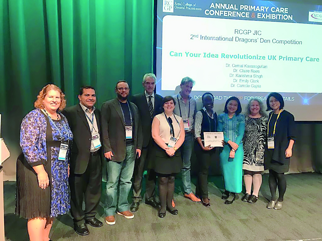 Representatives from the Primary Health Care Corporation at the Royal College of General Practitioners (RCGP ) Dragons Den competition held in Liverpool