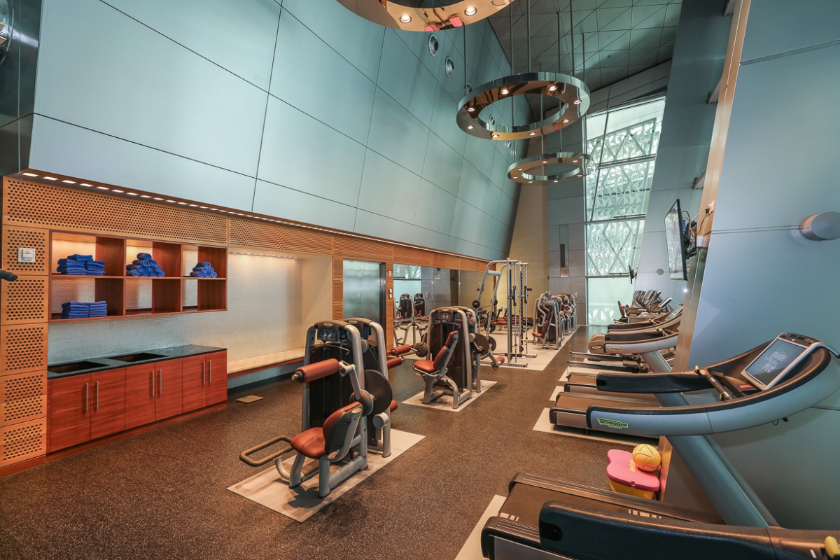 The gym at the Vitality Spa at Hamad International Airport