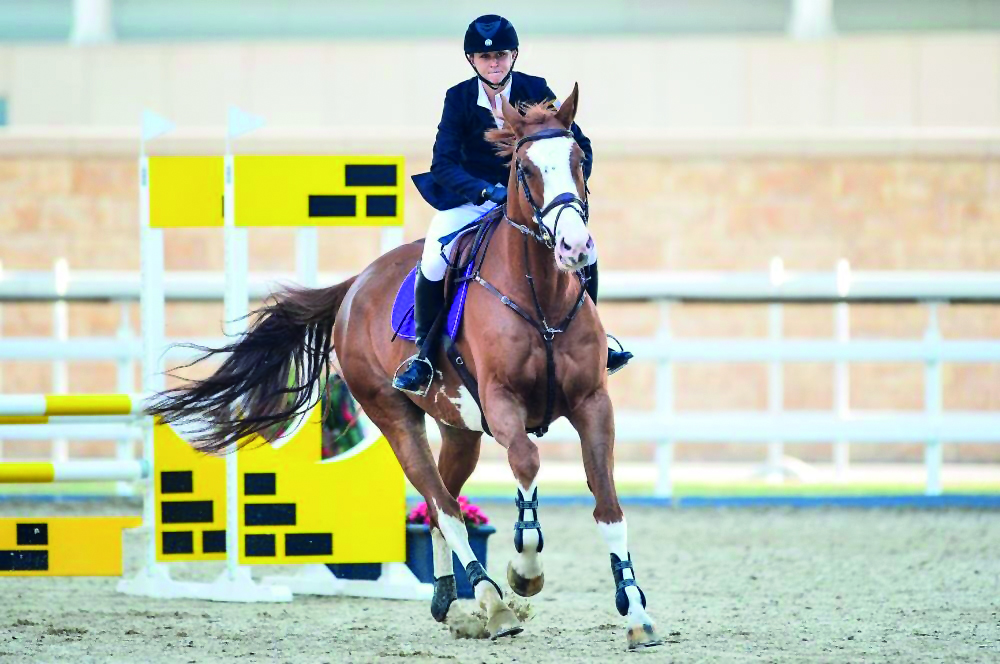 Athletes in action during practice sessions ahead of the Qatar leg of the International Federation of Modern Pentathlon (UIPM) Champion of Champions event which kicks off at the Qatar Foundation Recreation Centre and Al Shaqab arena today.
