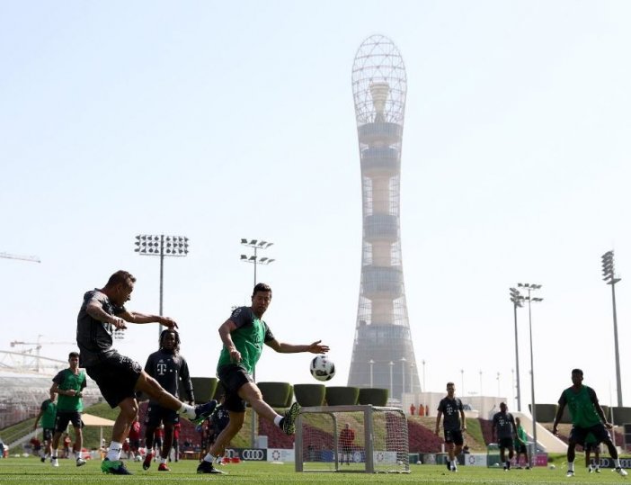 File photo of Bayern Munich training camp from last winters. 