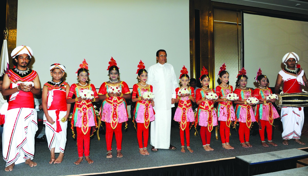 Community reception in honour of the visiting Sri Lankan President, Maithripala Sirisena, at the at the Sheraton Grand Doha Resort and Convention Hotel yesterday.  Pic: Salim Matramkot / The Peninsula