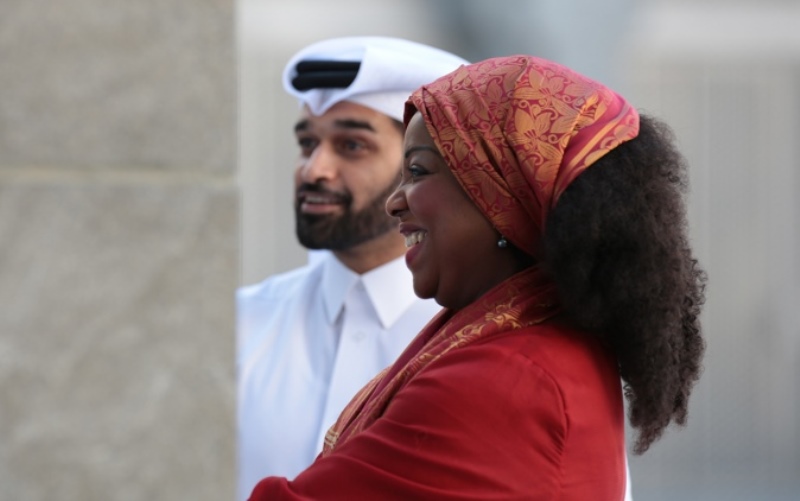 FIFA Secretary-General Fatma Samoura in Qatar. Supreme Committee for Delivery and Legacy 