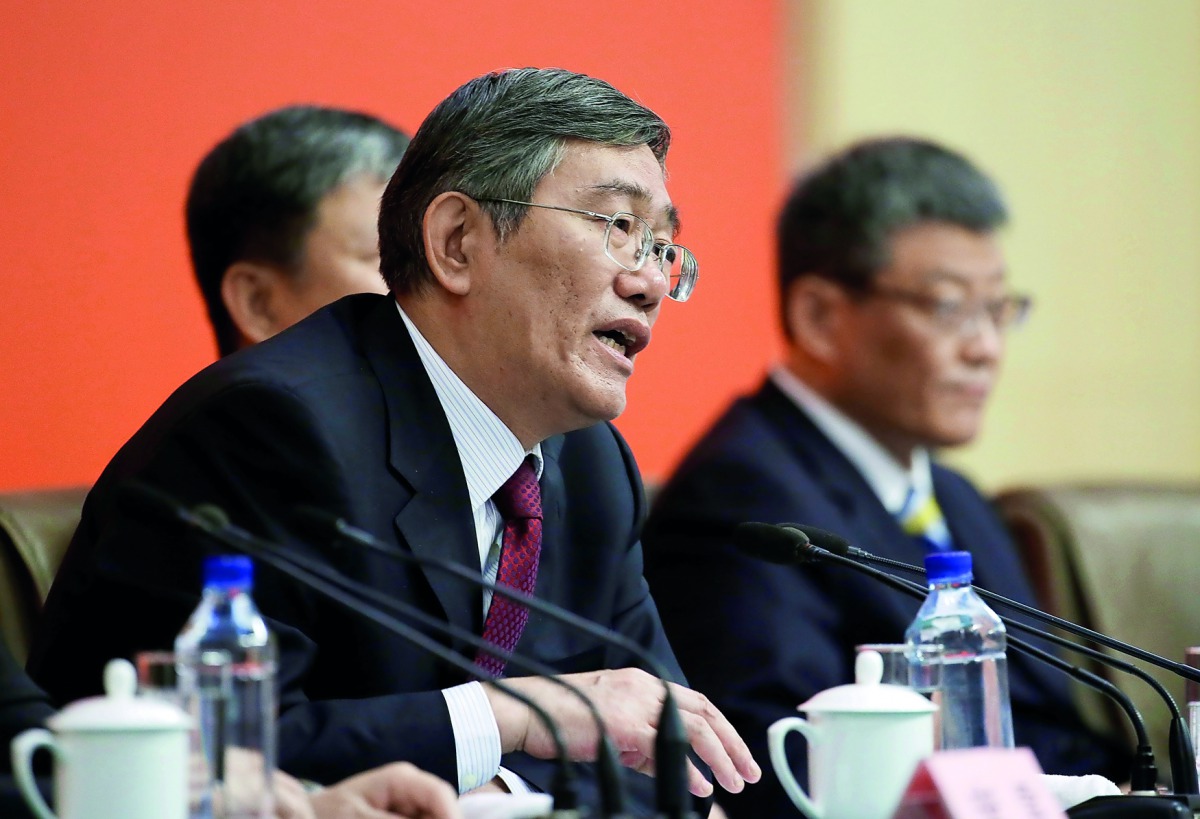 Yang Weimin, vice minister of the Office of the Central Leading Group on Financial and Economic Affairs, speaks at a news conference after the 19th National Congress of the Communist Party of China in Beijing, China October 26, 2017. Reuters/Jason Lee