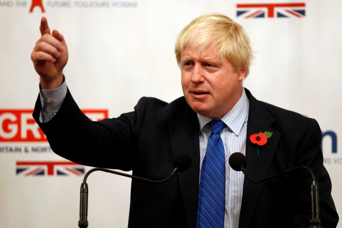 Britain's Foreign Secretary Boris Johnson gives a speech at the British Embassy during his European tour on Brexit, in Paris, France, October 27, 2017. Reuters/Geoffroy Van Der Hasselt