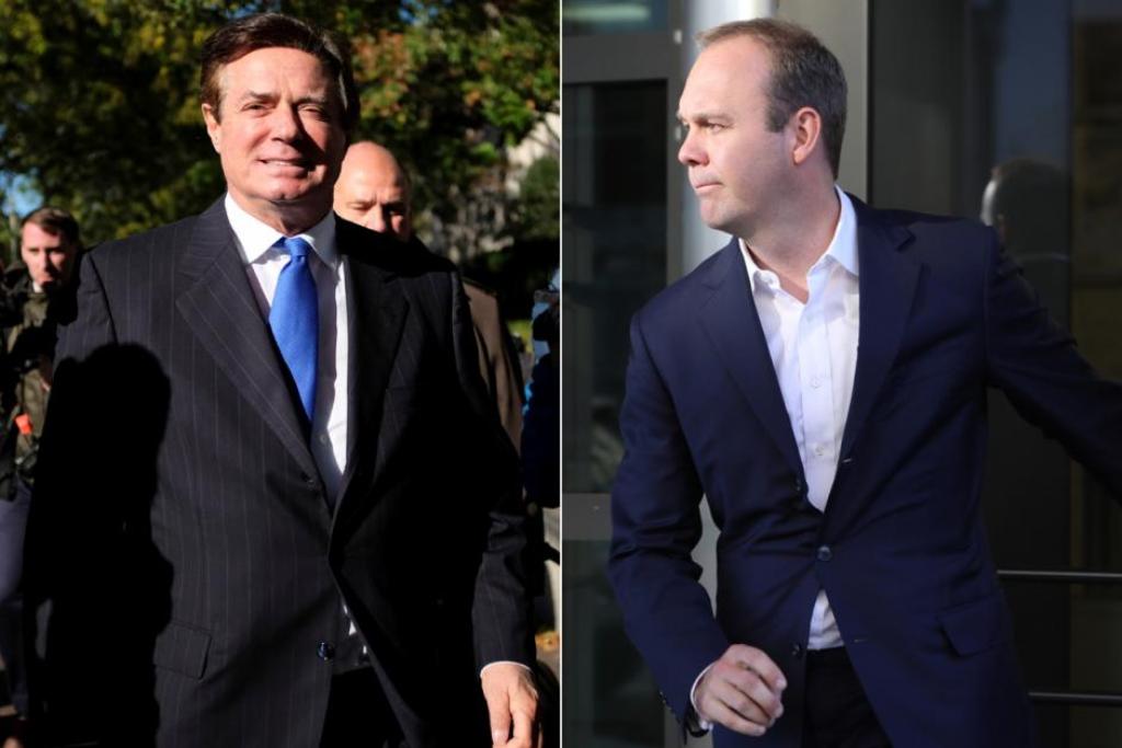 A collage file pictures of former Trump 2016 campaign chairman Paul Manafort (L) and Rick Gates, a former Trump campaign official are shown in Washington, U.S., October 30, 2017. REUTERS/James Lawler Duggan/Jim Urquhart